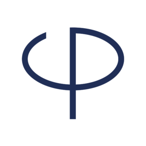 Logo: eine Kombination aus dem lateinischen G und dem kyrillischen F – in Anlehnung an das griechische Phi.